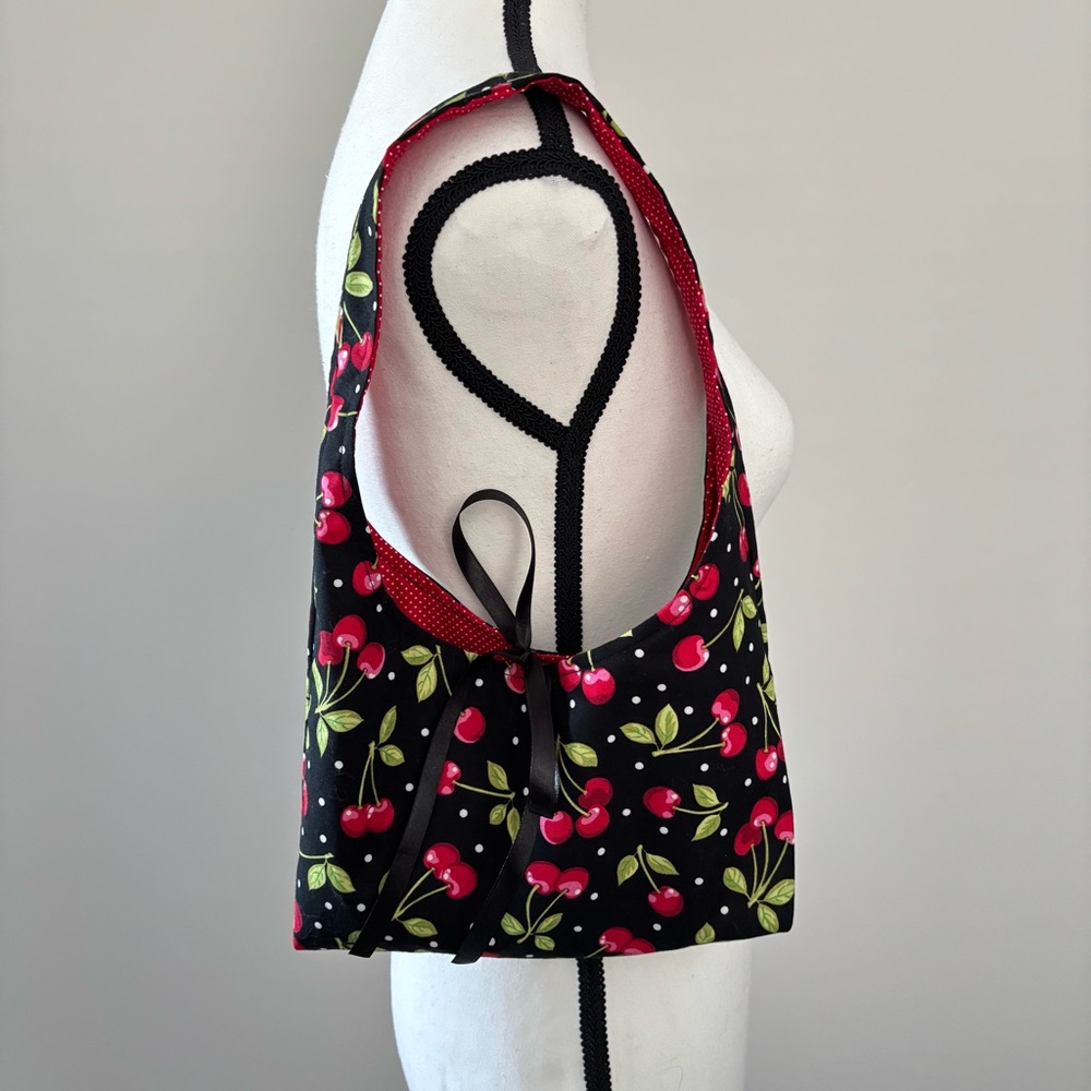 handmade Cherry Print purse